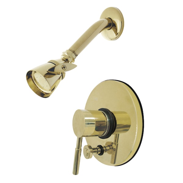 Kingston Brass Shower Faucet, Polished Brass, Wall Mount KB86920DLSO - main